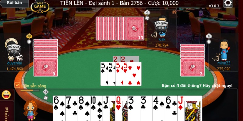Quy tắc chơi game tiến lên đếm lá đơn giản cho mọi hội viên