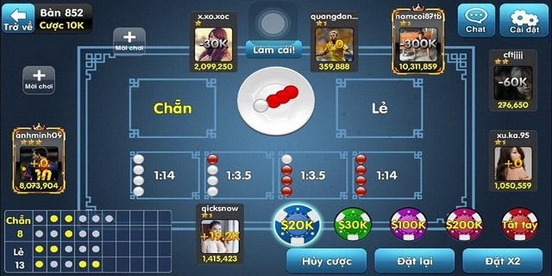 Quy trình của một ván chơi xóc đĩa đổi thưởng