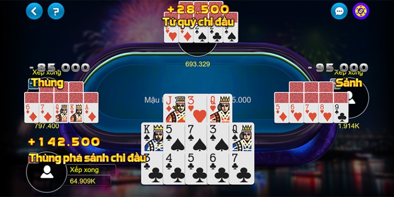 Trải nghiệm Mậu Binh với luật chơi cực đơn giản